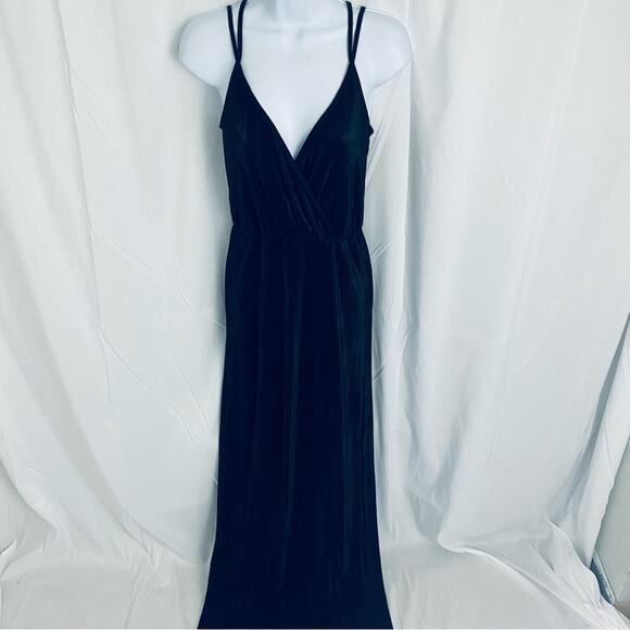 ASOS Sheer Pleated Black Maxi Dress Size 2 - Picture 1 of 11